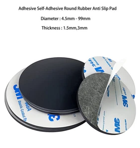 Self-Adhesive Rubber Pads, 4.5-99mm Dia, Glass Grip Cushions, Non-Slip Surface - Picture 1 of 18