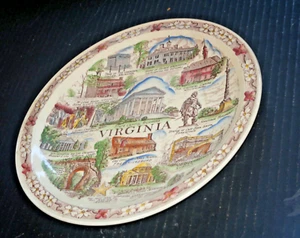 Vernon Kilns Virginia Places Interest Display Plate information on back of plate - Picture 1 of 7
