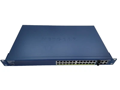 Netgear FS728TPv2 ProSafe Power Over Ethernet PoE 24 Port Switch 10/100 - Image 1 of 4