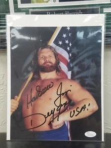 "Hacksaw" Jim Duggan Autographed 8x10 - Usa! Inscription, Jsa Coa - Picture 1 of 3