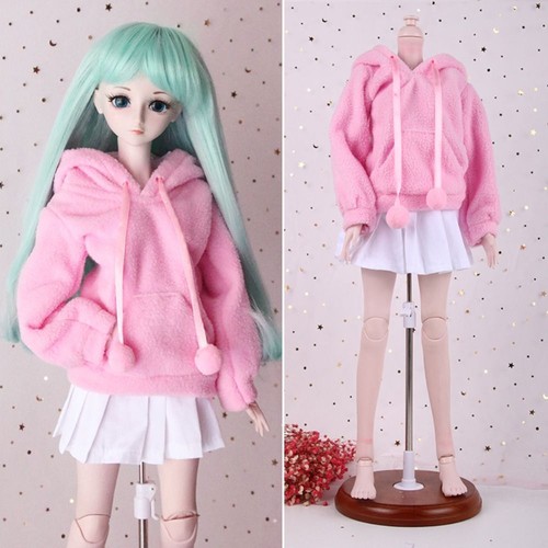 VETEMENTS Moda Cartoni Animati Tops Felpe con Cappuccio Fatte a Mano Rock Set Bambola 30 cm