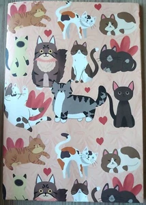 Wrapping Paper Cat Theme 70cm x 50cm - 2 sheets - Picture 1 of 2