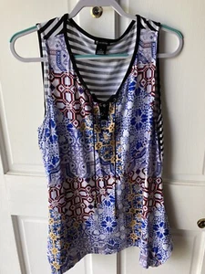 Ladies New Direction Size Extra-Large Sleeveless Pull Over Top Boho Style - Picture 1 of 10