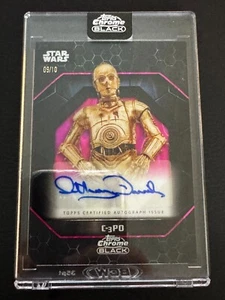 Topps Chrome Black Star Wars C-3PO Anthony Daniels Auto 09/10 - Picture 1 of 2