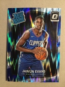 2017/18 Panini Donruss Optic Jawun Evans Shock Prizm #162 Rated Rookie Clippers