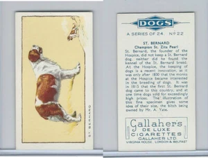 G12-80 Gallaher tabaco, perros, 1934, #22 San Bernardo - Imagen 1 de 1
