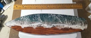 13 Zoll Mini Surfbrett Ocean Wave Resin, hergestellt von Spear Woodworks, siehe Fotos - Bild 1 von 3