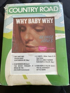 SEALED! George Jones Why Baby Why - Country Road - 8 Track Tape Cartridge NEW! - Bild 1 von 6