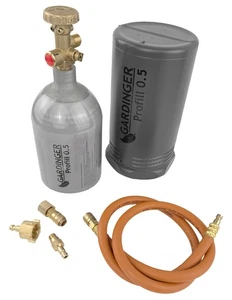 Aluminium Propanflasche Profill 0.5 befüllbar + Zubehör - GARDINGER *Aktionsset* - Bild 1 von 9