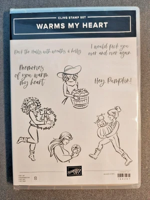 Stampin' Up! Juego de estampillas Warms My Heart Cling - ¡Juego de estampillas SOLO! Retirado. Foto 1 de 3