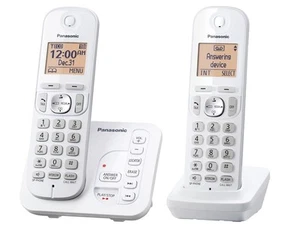 Panasonic Expandable Cordless Phone Answering Machine Call Block 2 Handset White - Picture 1 of 4