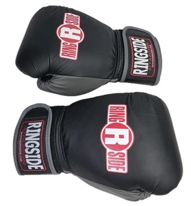 Guantoni da boxe RINGSIDE 10 oz. Gancio e passante con logo rosso e bianco nero e grigio - Foto 1 di 17