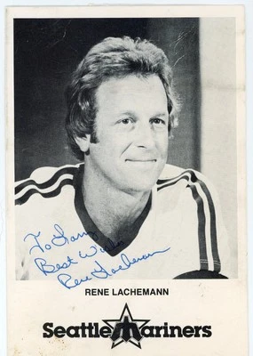 Rene Lachemann - Signed Vintage Picture Postcard - Image 1 of 2