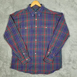 Vintage Ralph Lauren RL Workshirt Mens XL Plaid Button Down Long Sleeve Cotton - Picture 1 of 8