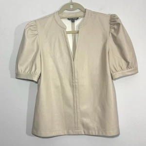 Steve Madden Jane Kunstleder Top - Farbe Knochen - Bild 1 von 11