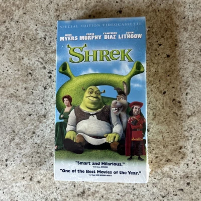 Shrek on VHS -New & Sealed Mike Myers Eddie Murphy Cameron Diaz John Lithgow - Image 1 of 4