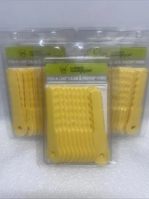 Lot of 3 Weed Warrior Push-N-Load 3 Blade & Pivotrim Hybird Replacement Blades - Image 1 of 3