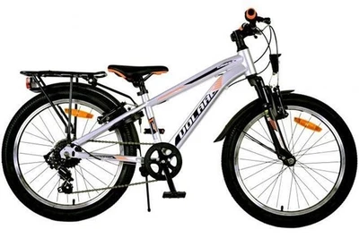 Croce 20 Pollici Bicicletta Argento 6-8 Anni Due Freni a Mano 6 Marce Luce - Immagine 1 di 4