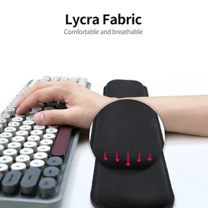 Black Keyboard Hand Rest Memory Foam Ergonomic Design Office Gaming Compute GDB - Photo 1/7