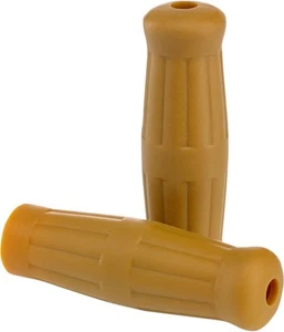 Joker Machine Moto Motorcycle Custom Rubber Radial Grips Natural Brown - 1 Inch - Picture 1 of 1