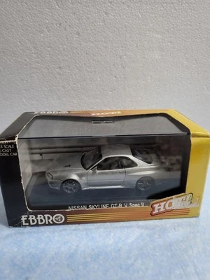 Rare Nissan Skyline GTR R34 V-Spec II Mini Car 1/43 Silver Japan - Image 1 of 4