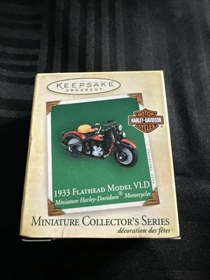 Harley Keepsake Ornament 1933 Flathead Model VLD Miniature Hallmark 2004 DieCast - Image 1 of 2