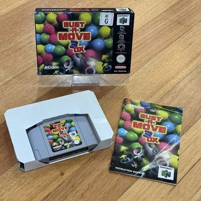 Bust-A-Move 3 DX Nintendo 64 N64 Game Complete Boxed Manual Insert - Image 1 of 4