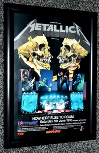 METALLICA band A4 FRAMED original 1993 nowhere else to roam TOUR promo poster - Picture 1 of 1