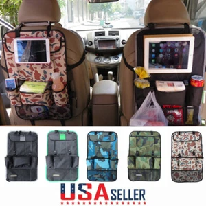 Car Back Seat Organizer Foldable Sack Tray Holder Multi-Pocket Storage Tray Bag - Picture 1 of 10