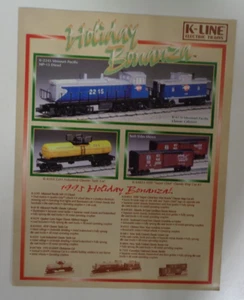 K-Line Electric Trains 1995 Holiday Bonanza Promotional Brochure - Picture 1 of 4