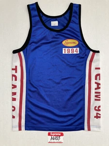 vtg Supreme racing team 1994 basketball jersey jacket m blue dunk af1 Cap 8 9 - Picture 1 of 7