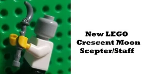 New Lego Crescent Staff Gray Moon Blade Minifigure Weapon Scepter Wizard Warlock - Picture 1 of 1