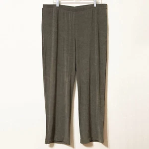 Chicos Travelers Pants Olive Green XL (3) Stretch Knit - Picture 1 of 5