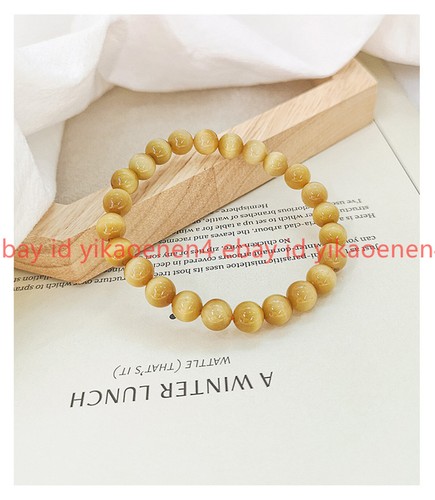 VALENTINO Bracciale Perline Rotonde Moda Naturale 6 8 10 12 14 mm Gemme Occhio di Tigre 7 5 pollici