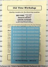Old Time Workshop BRY15/00 BR Diesel Numbers 1957-65 Steam Square Sherif 16 Sets
