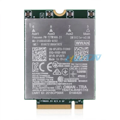 0PJ8F9 Dell Latitude 5420 5424 7424 Snapdragon X20 4G LTE Wireless Card DW5821e - Image 1 of 4