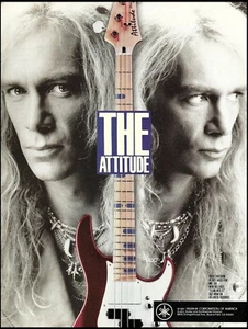 Billy Sheehan 1991 Yamaha Attitude Bass guitar advertisement 8 x 11 ad print - Picture 1 of 3