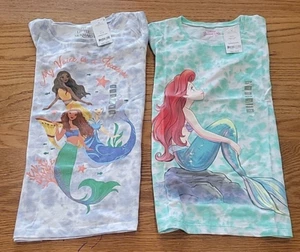 Lot of 2 Disney Ariel and Mermaid Princess Shirt Youth Girl Size 12 - Picture 1 of 6