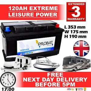 12V 120ah DEEP-CYCLE FREIZEIT Batterie, WOHNWAGEN, WOHNMOBIL, BOOT for life - Picture 1 of 1