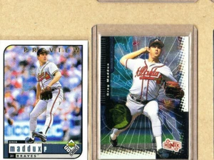 Greg Maddux-2 Card Lot-1999 Upper Deck IONIX+1999 Upper Deck Preview-Braves-NMMT - Picture 1 of 1