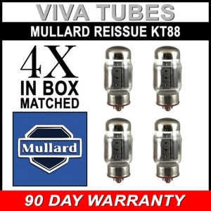 New Plate Current Matched Quad (4) Mullard Reissue KT88 / 6550 Vacuum Tubes - Picture 1 of 1