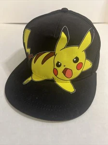 Pokemon Pikachu Youth Kids Hat Cap One Size Fits Most Black Yellow - Picture 1 of 6