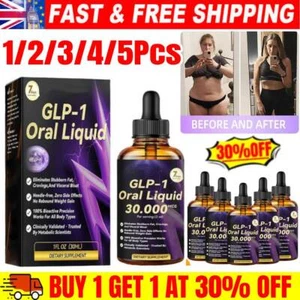 1~5x GLP-1 Weight Loss Fat Burner Drops Diet Supplement Slimming Drops 30ml UK - Picture 1 of 11