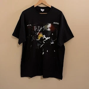 Vintage KISS Alive Rock And Roll All Nite Band T-shirt Double Sided Size XL - Picture 1 of 7