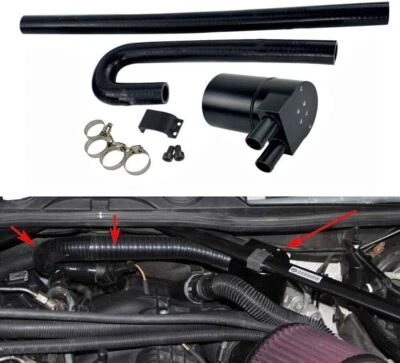 Oil Catch Can Tank For BMW N54 335i 135i E90 E92 E82 2006-2010 Reservior Black - Image 1 of 4