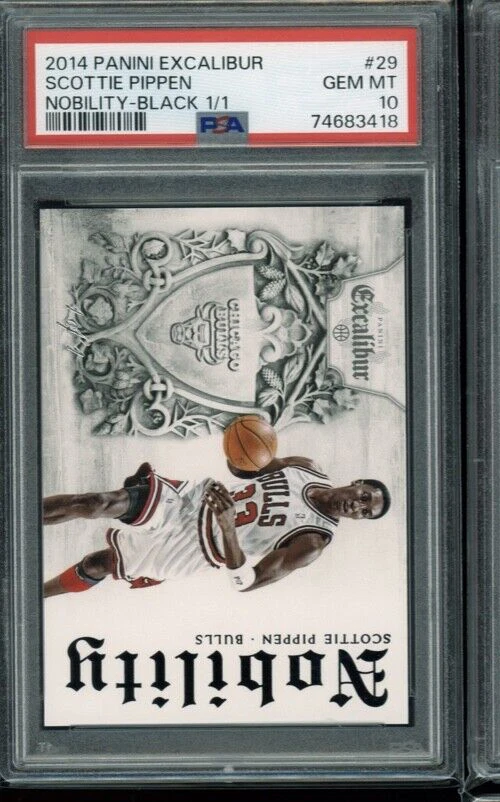 Panini Excalibur Scottie Pippen Nobility 2014 negro 1/1 PSA 10 Bulls Foto 1 de 1