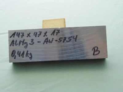 Aluminiumblock 147 x 47 x 17 mm - AlMg3 - AW-5754 - ca.0,41 kg