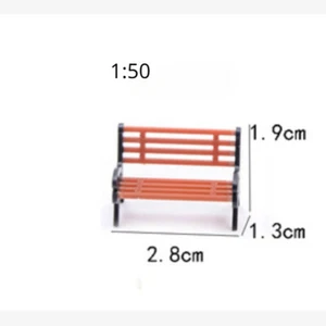 3PC 1:75 1:100 Scale Miniatures HO/OO Park Leisure Chairs Bench Sand Table Model - Picture 1 of 18