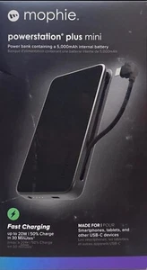 mophie - powerstation plus mini 2024 5k - Black - Picture 1 of 5