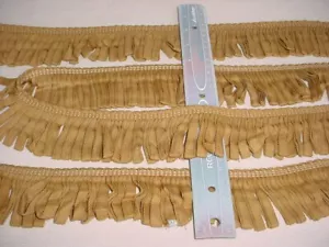 15Y BRUNSCHWIG & FILS TOAST DIJON BROWN LOOP FRINGE UPHOLSTERY TRIM - Picture 1 of 3